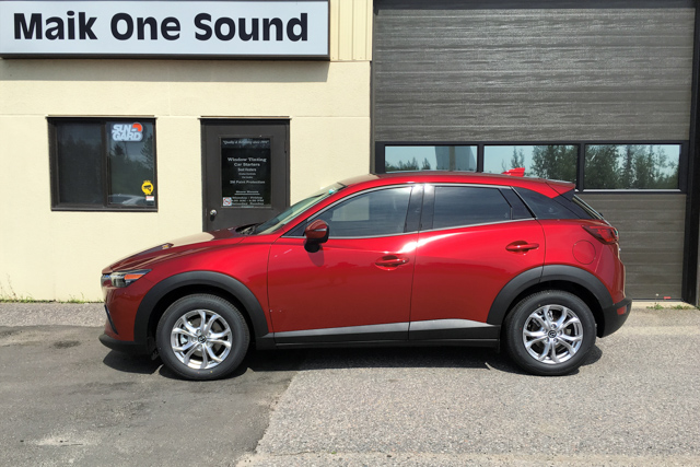 2019 Mazda CX-3 with professional window tint in North Bay